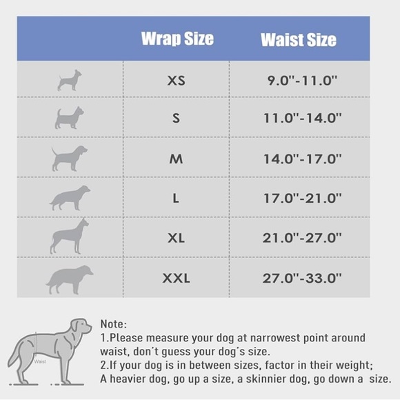 NWT wegreeco Washable Male Dog Belly Band Pack of 2 in Gray and Black - Picture 5 of 7